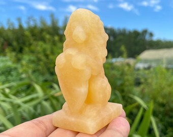 アマゾナイトトカゲの頭蓋骨：クォーツクリスタル彫刻、ホーム