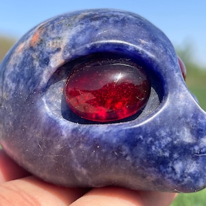 2.3&#39;&#39;Natural Sodalite Alien skull,Crystal Aliens skull,hand carved,crystal Alien skull,Alien skull,Home Decoration Crystal Gifts/pc