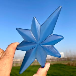 5.5&#39;&#39;Blue Opal quartz North Star,Crystal star skull,hand carved,crystal North Star,North Star skull,Home Decoration Crystal Gifts 1pc