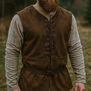 Déguisement médiéval homme en daim marron : Déguisement GN Renaissance viking