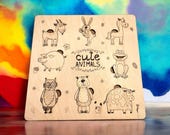 Gioco Montessori: Puzzle Animali in Legno educativo, regalo perfetto per bimbi. Giocattolo di legno sensoriale per lo sviluppo cognitivo
