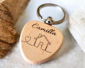 Portachiavi in legno personalizzati, Bomboniera o idea regalo per segna tavolo nozze o compleanno. Regali per invitati personalizzati
