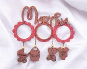 Fiocco Nascita idea regalo per nascita bimbo in legno o decorazione baby shower. Quadretto personalizzato per cameretta neonati & mamme.