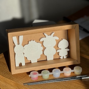DIY Keraflott Malset Farmtiere & Tiere – Kreatives Bastelset mit Acrylfarben und Pinseln – Geschenkidee für Kinder