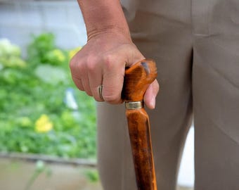 36 Inch Wooden Walking Stick Cane For Men And Women, Walking Cane Hiking Stick, Handmade Wooden Walking Staff, Father&#39;s Day Gift