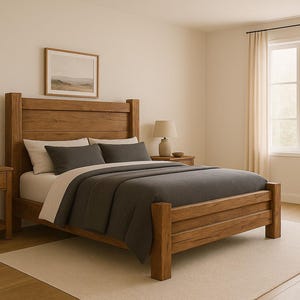 Rustic Twin Platform Bed Reclaimed Wood King Bed Frame Rustic Bed Frame Queen Bedroom Furniture Wood, Wood Headboard Home Decor For Bedroom