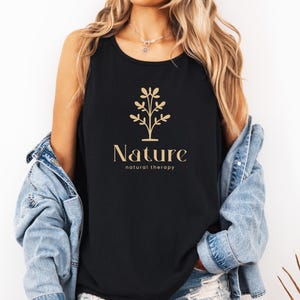 Nature Tank Top, Floral Sleeveless Shirt, Botanical Muscle Tee, Outdoor Adventure Apparel, Plant Lover Gift, Unisex Top