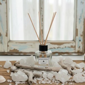 Driftwood & Rocksalt Reed Diffuser: Coastal Serenity, Earthy Woody Scent
