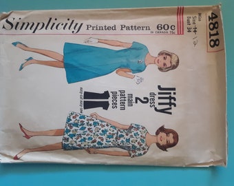 Simplicity 4818 vintage dress pattern