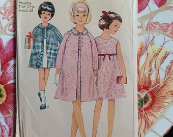 Simplicity 6289 girls vintage dress and coat pattern