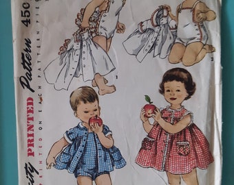 Simplicity 1151 toddler halter playsuit with jacket vintage pattern