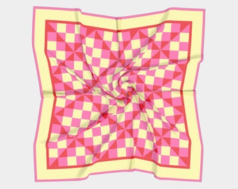 Lipstick Checkerboard Scarf