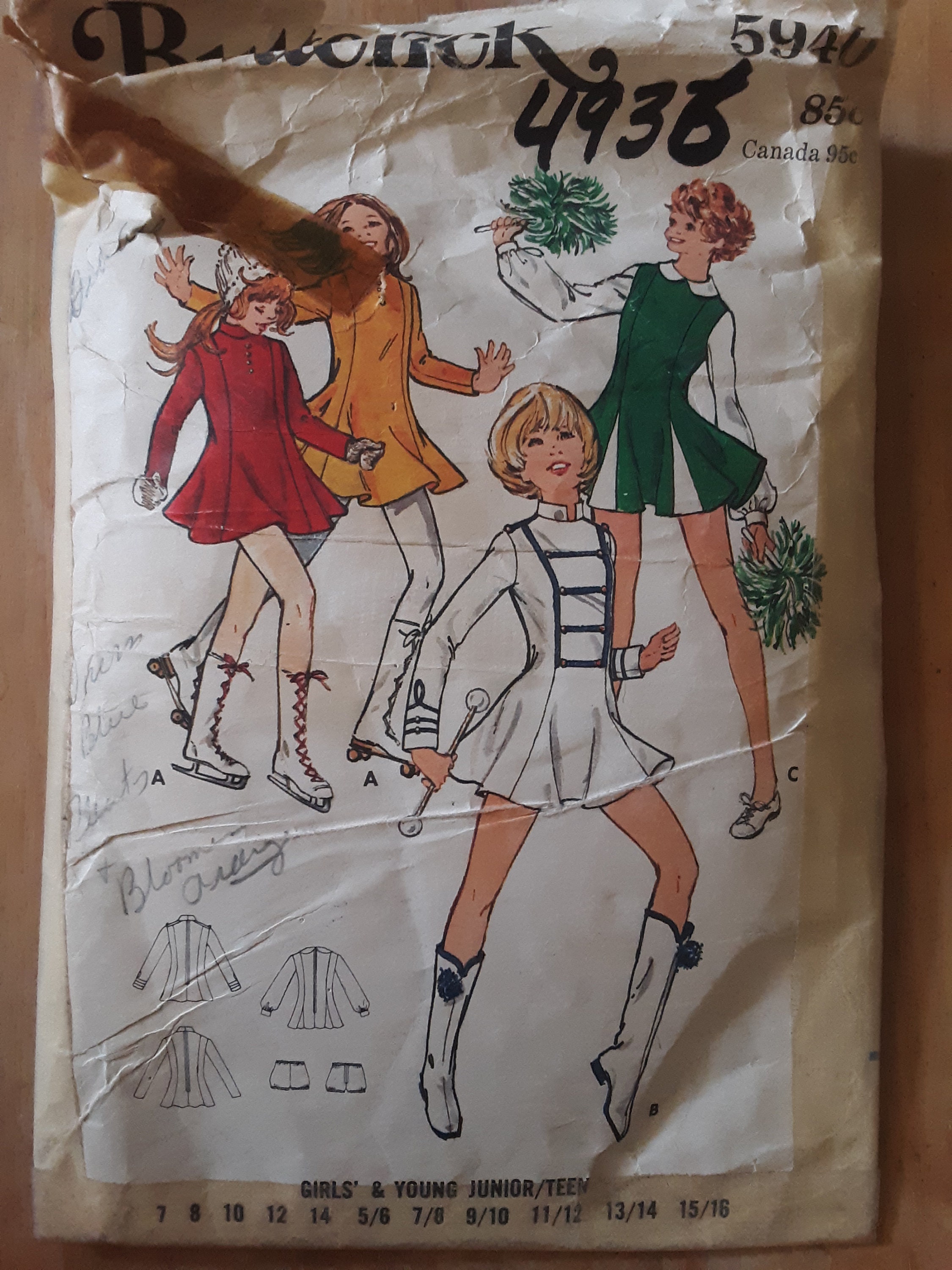 Majorette Cheerleader Costume Pattern Etsy