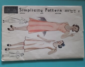 Simplicity 2513 chemise vintage pattern 1930s