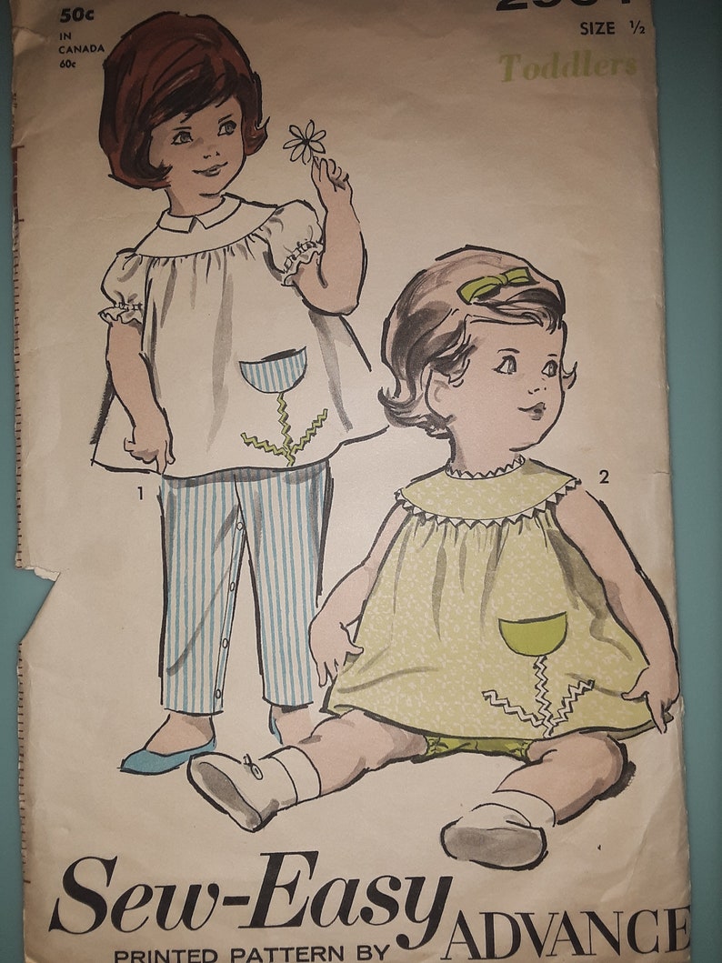 Advance 2904 toddler trousseau vintage pattern 1960s image 1