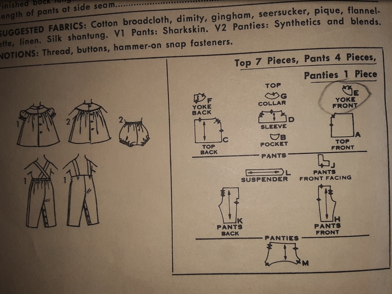 Advance 2904 toddler trousseau vintage pattern 1960s image 3