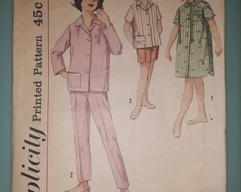 Simplicity 4237 child pajama vintage pattern