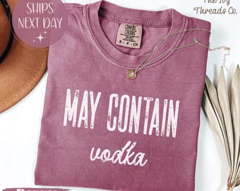 Comfort Colors® Vodka Lover-shirt, grappige wodka-t-shirt, cadeau voor haar, verjaardagscadeau, wodka-sweater, Girls Night Drinking-T-shirt, cadeau moeder