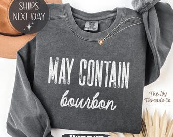 Comfort Colors® Bourbon Lover Shirt, Funny Whiskey Tshirt, Gift for Him, Dad Birthday Gift, Bourbon Sweatshirt, Drinking Tee, Husband Gift