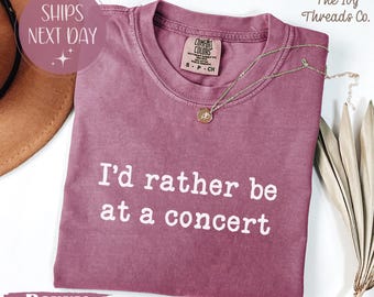 Comfort Colours-concertshirt, T-shirt voor grappige muziekliefhebbers, festivaltopje