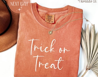 Comfort Colors Halloween Shirt: Trick or Treat Spooky Tee