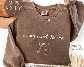 Comfort Colors Sweet 16 Era Shirt, Birthday Party Sweatshirt, 16th Birthday Gift
