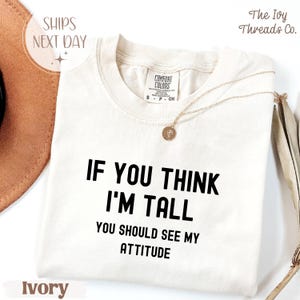 Comfort Colors® Wenn Sie denken, ich bin groß, sollten Sie meine Einstellung sehen, freches T-Shirt, selbstbewusstes T-Shirt, Geschenk für große Freunde, Einstellungs-Sweatshirt
