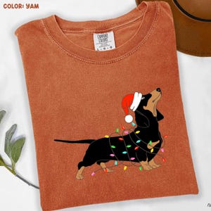 Dachshund Christmas Sweatshirt: Comfort Colors Dog Lover Gift