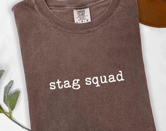 Comfort Colors® Stag Squad Shirt, Bachelor Party Tee, Groomsmen Wedding Crew T-Shirt