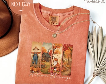 Autumn Blessings-sweater, Comfort Colors Rural Living-T-shirt