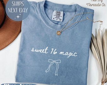 Comfort Colors Sweet 16 Magic Shirt, 16th Birthday Party Tee