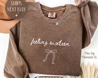 Comfort Colors Feeling Sixteen Shirt, Sweet 16 Birthday Sweatshirt, Garment-Dyed Cotton