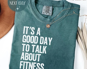 Camiseta de fitness Comfort Colors, camiseta motivacional para entrenar, regalo para amantes del gimnasio