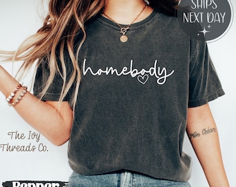 Bluza Homebody Comfort Colors: luźna, oversize'owa, z okrągłym dekoltem