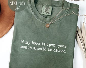 Comfort Colors Book Lover Shirt, Funny Reading Tee