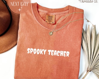 Spooky Teacher Comfort Colors Sweatshirt: Halloween Back to School Tee