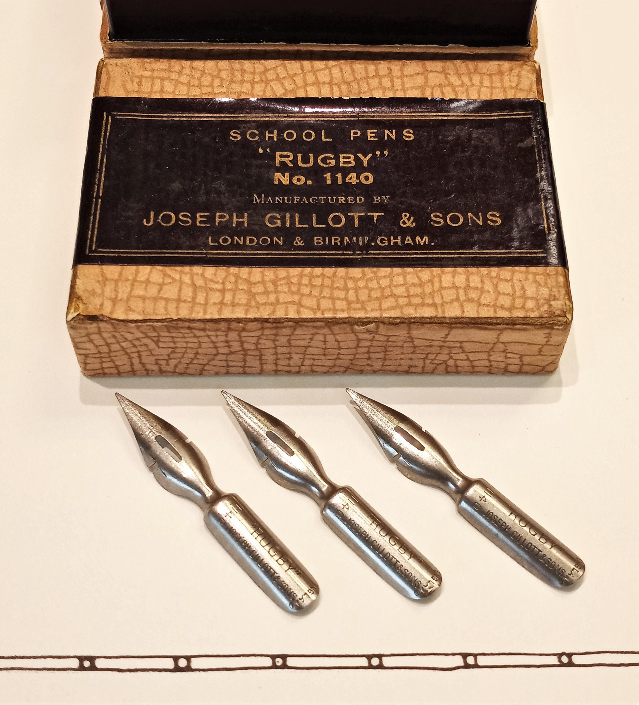 Three Gillott Rugby 1140 Dip Pen Nibs
