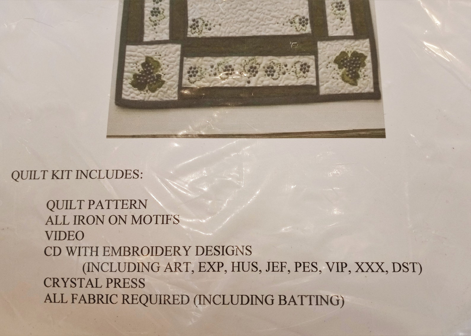 Wine Bottle Quilt Kit Complete Kit All Fabric Required CD Etsy