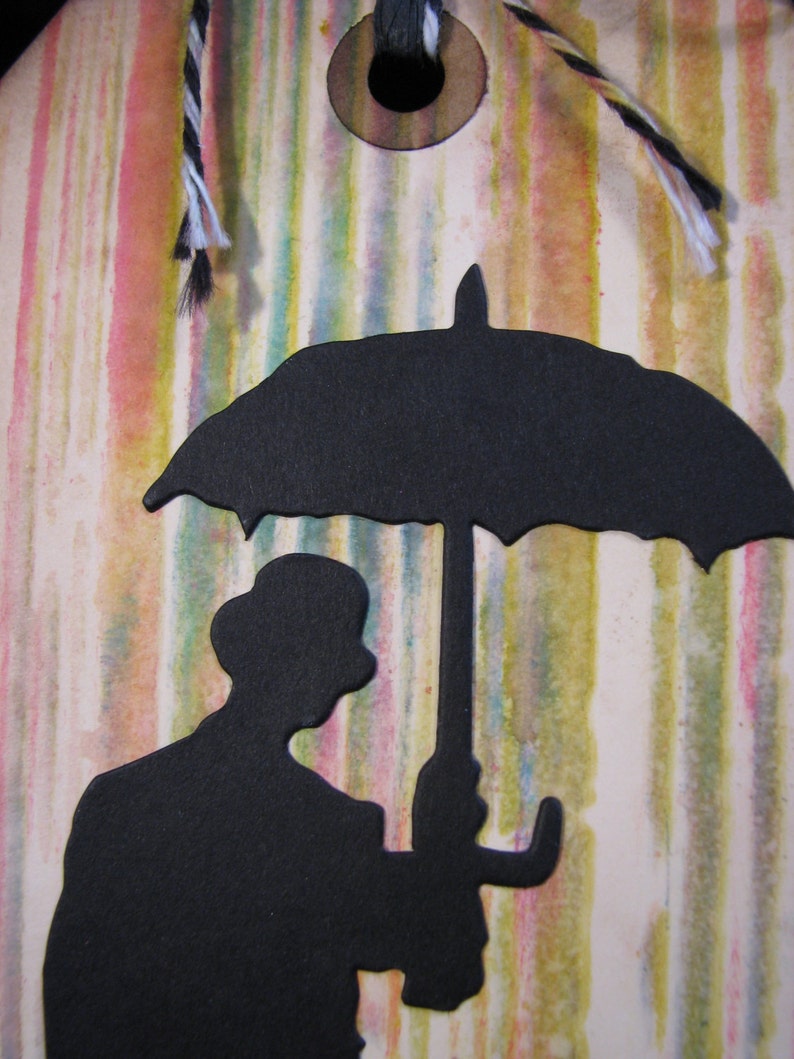 Umbrella Man Tag Gift Tag It's All Perspective Tim Etsy