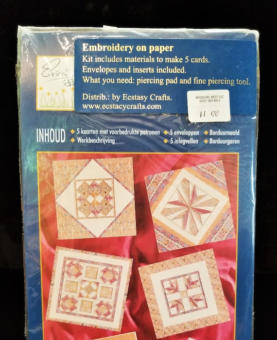 slepen reflecteren Implementeren Stitch on Paper Kit Embroidery on Paper Borduren Op Papier - Etsy