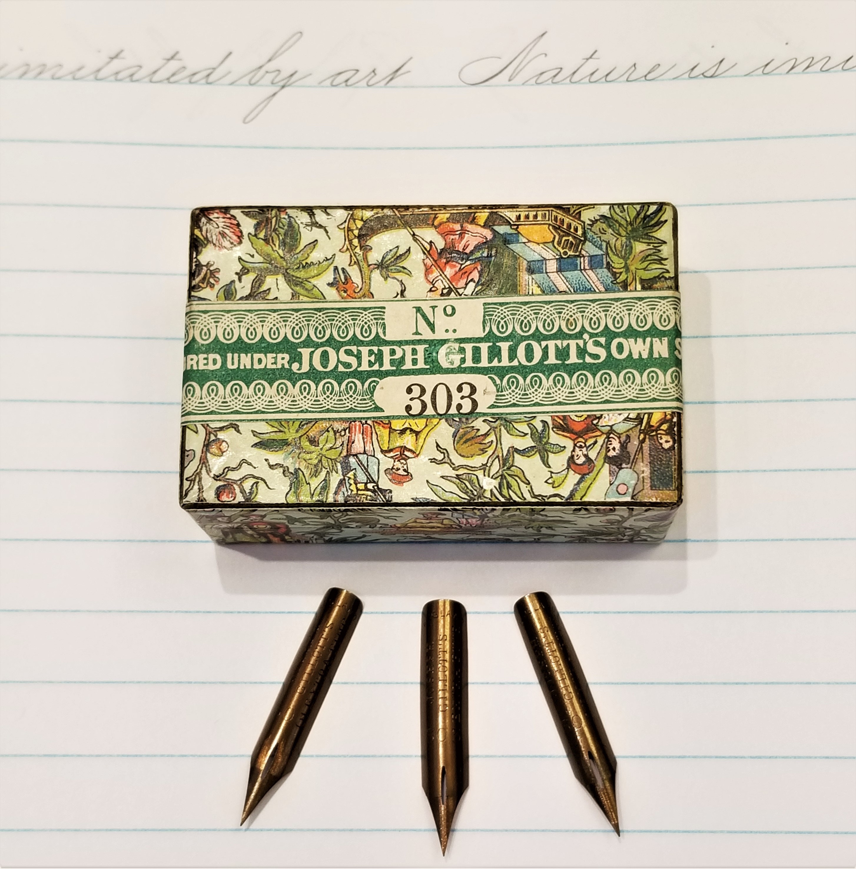 ジョセフ ジロット 303 ディップペン先、3本セット、本物のアンティークブロンズ、ダブルハンドグラインド、ドリームポイント、カリグラフィー用品、ペン習字ツール  - Etsy 日本