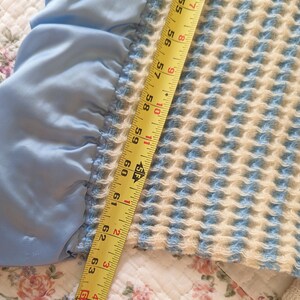 Pendleton Wool Blanket, Twin, Blue & White, Stripe Pattern, Waffle ...