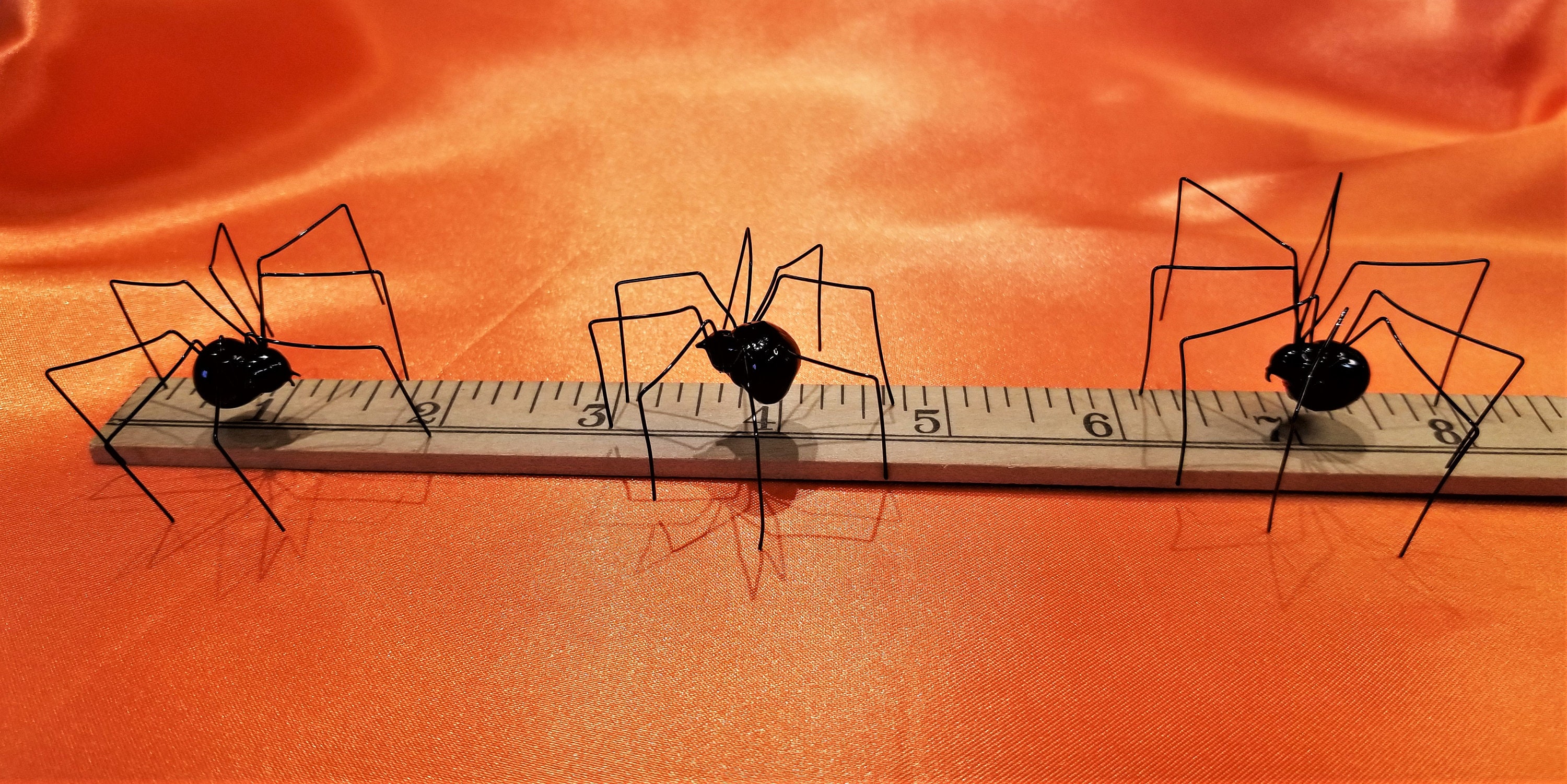 Large Black Widow Spiders, 3 Large Spiders, Realistic Faux, Handmade,…