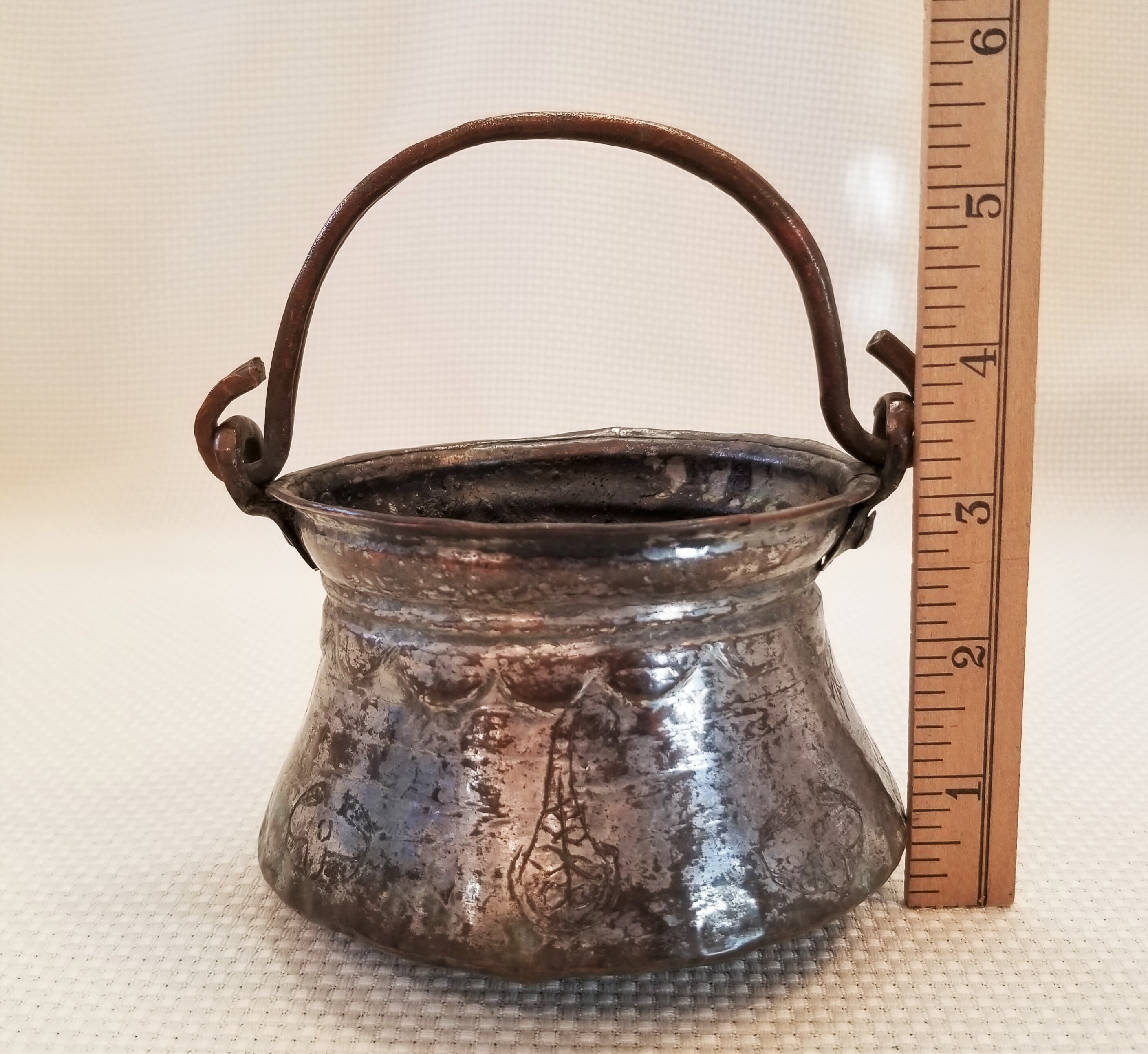 Antique Copper Candy Cauldron Pot - antiques - by owner