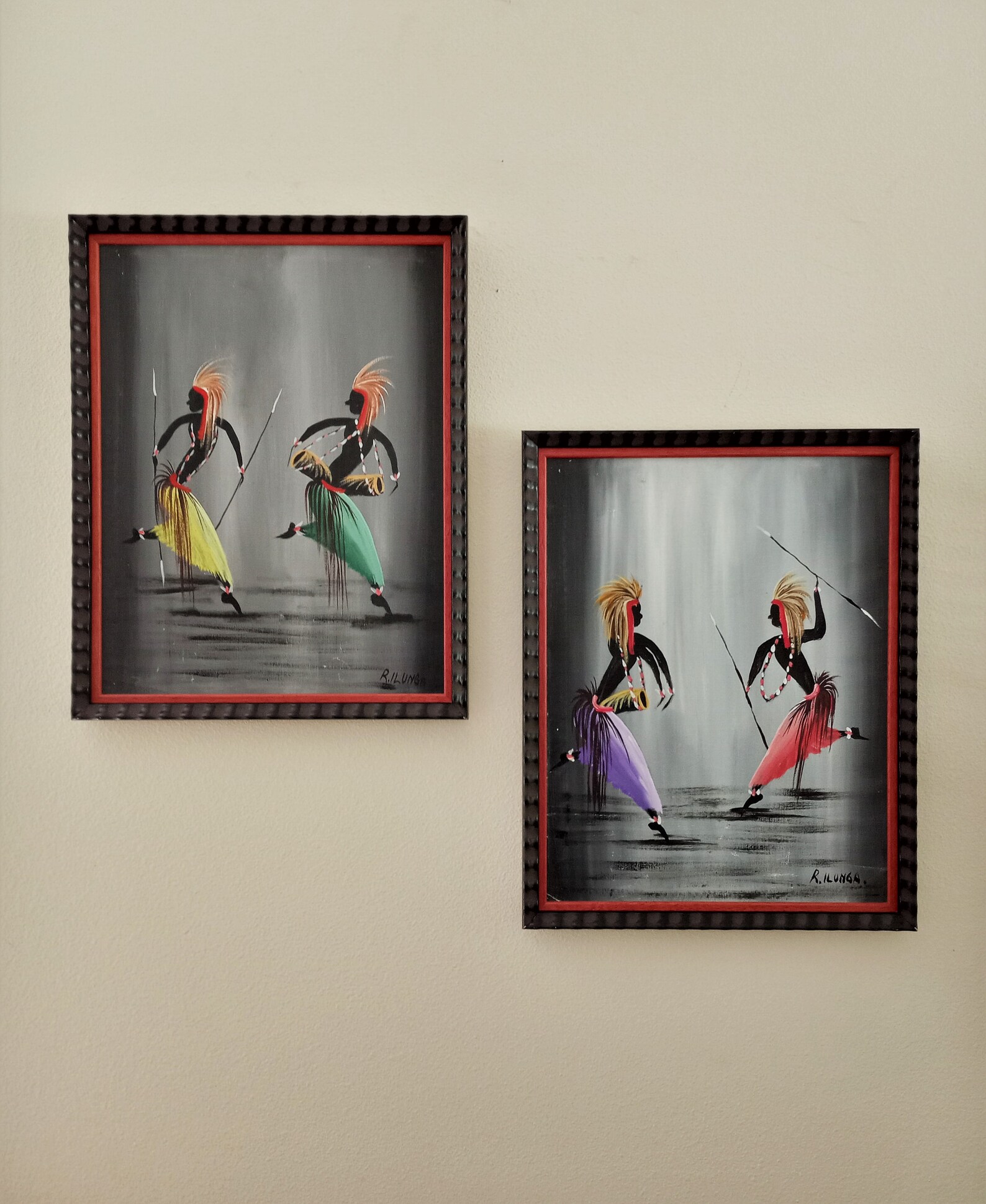 Pair Nairobi MCM Paintings Art Africa Kenya Art Framed Etsy