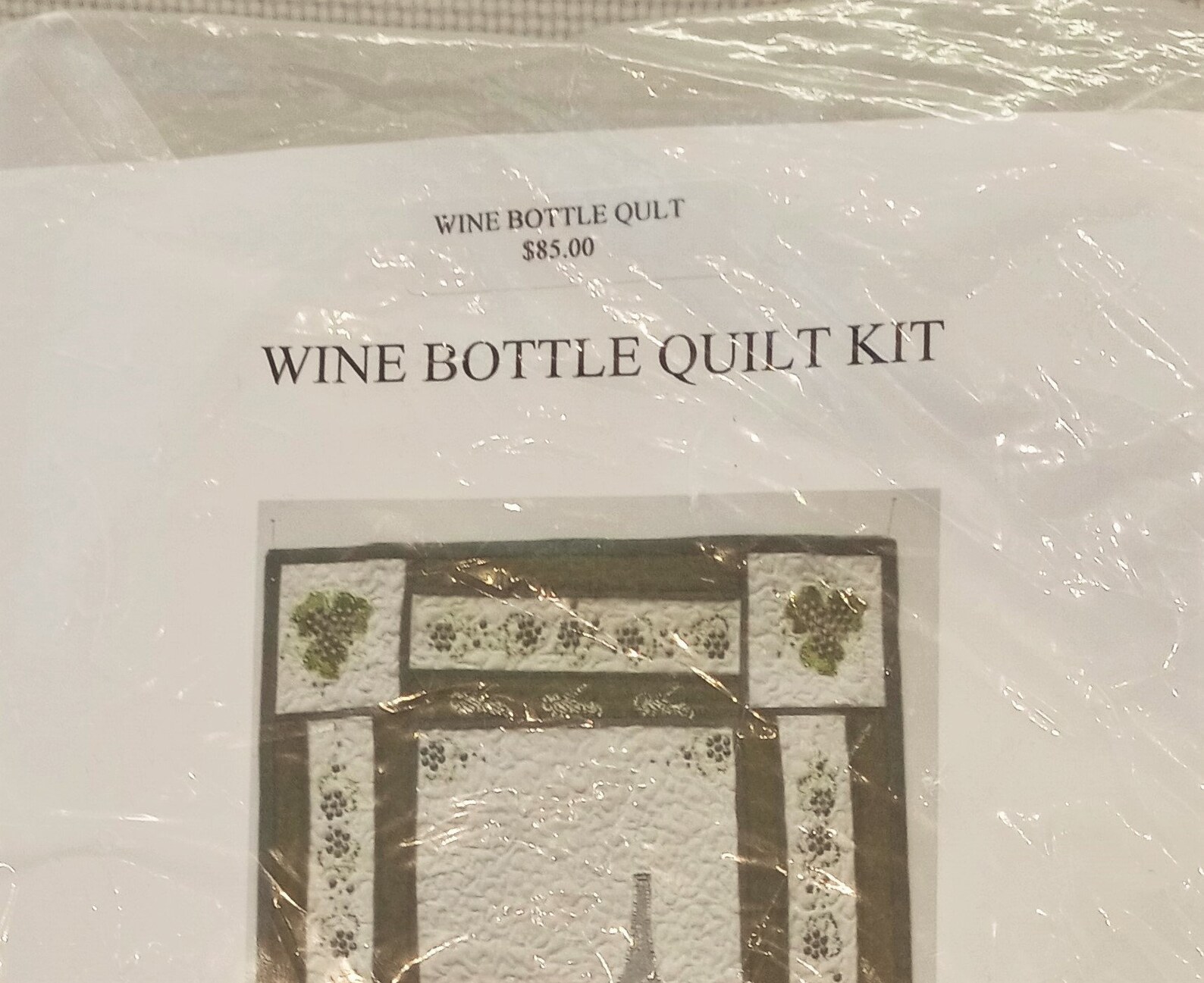 Wine Bottle Quilt Kit Complete Kit All Fabric Required CD Etsy