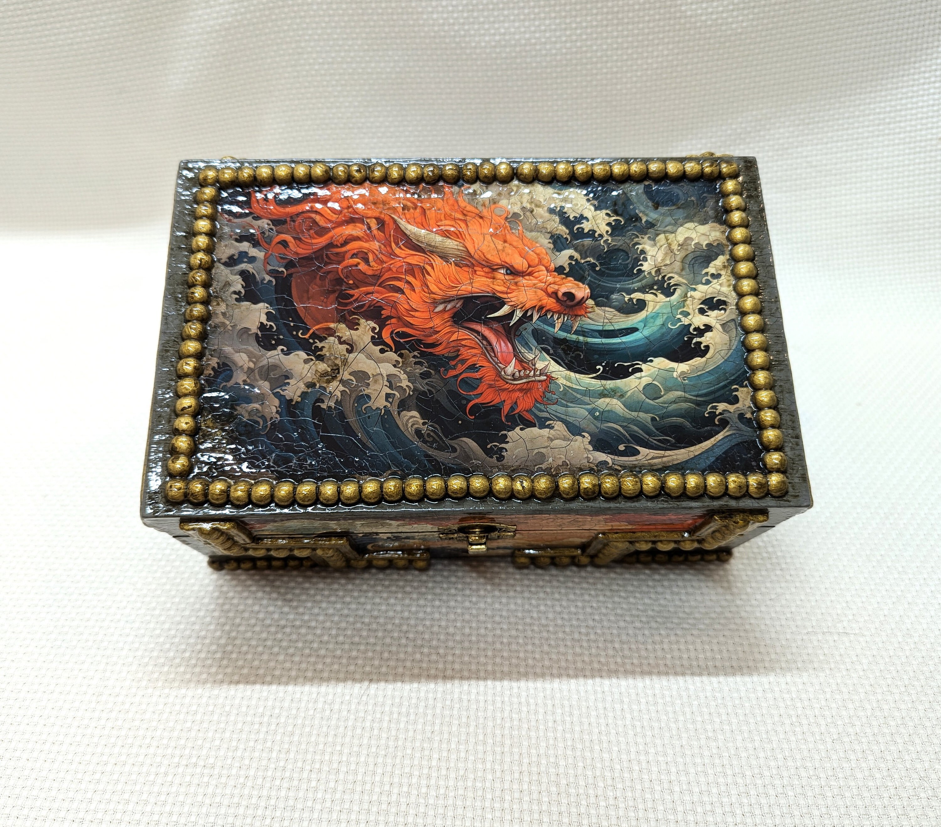 Treasure Chest, Jewelry Box, Stash Box, Dragon Theme