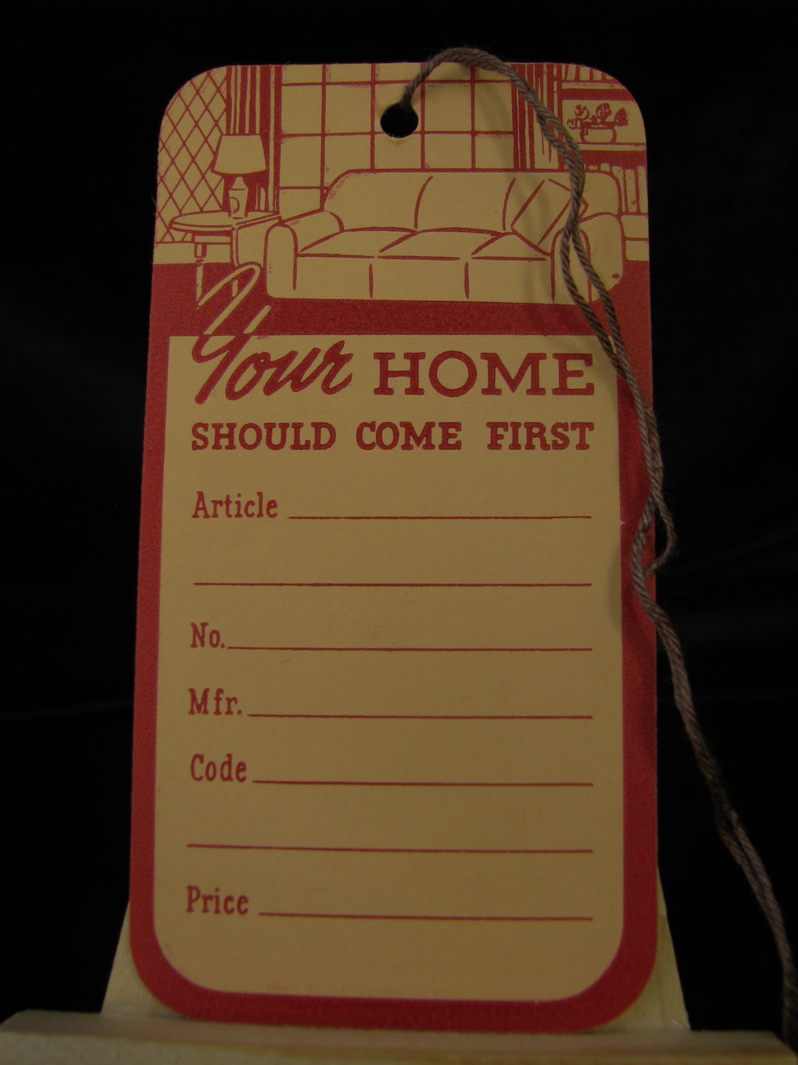4 Vintage Furniture Price Tags Home Furnishing Tags Etsy