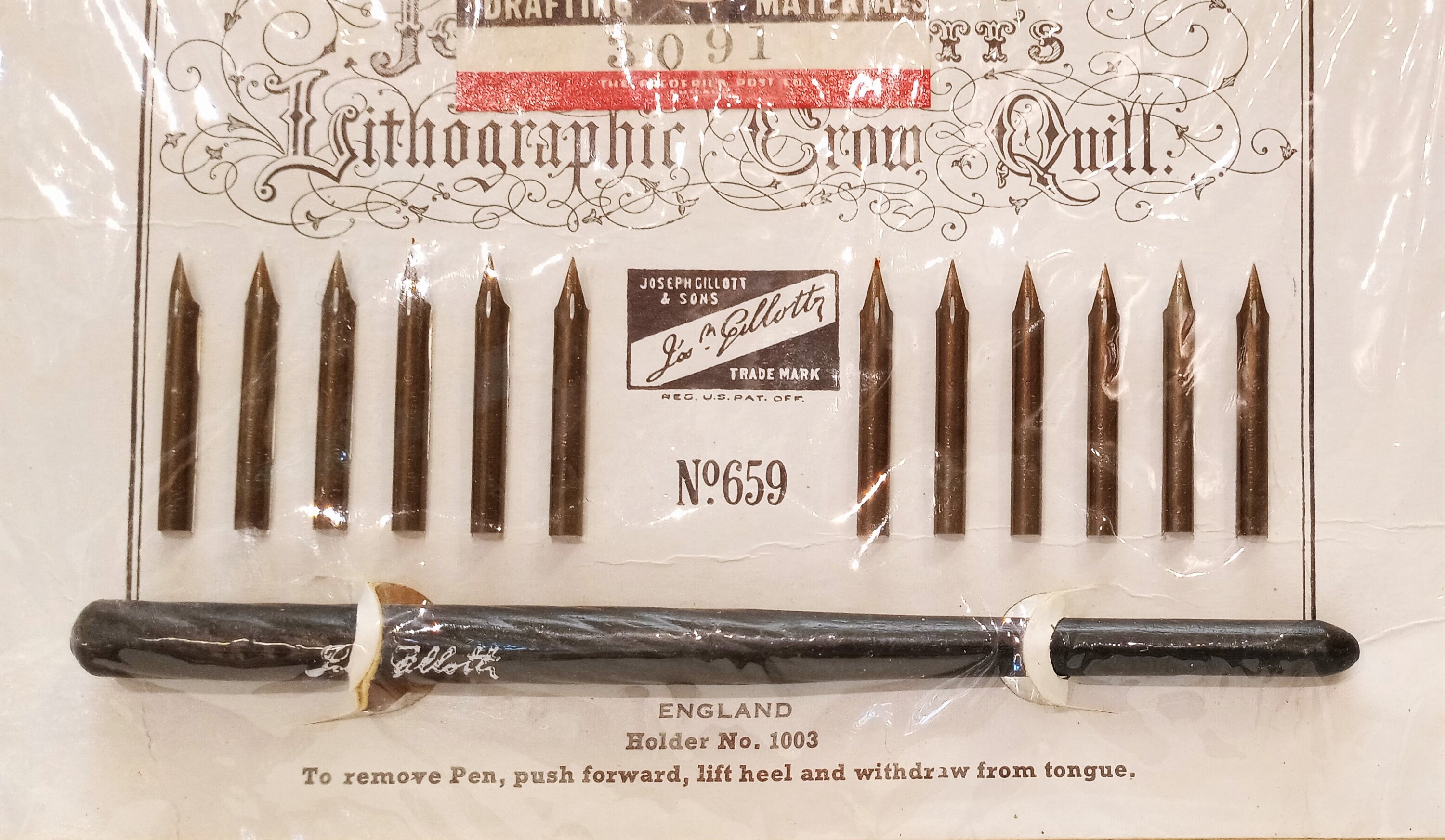 Joseph Gillott's Lithographic Crow Quill Full Card 12 Etsy