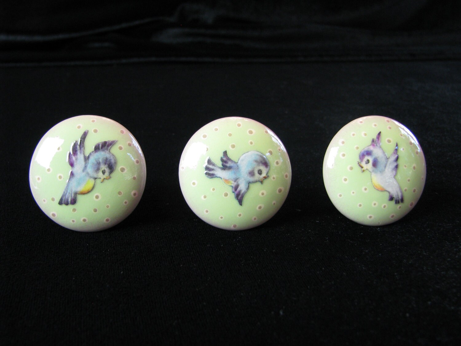 Vintage Blue Bird Knobs Medium Bluebird Knobs 1.5 Etsy